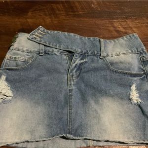 blue jean skirt